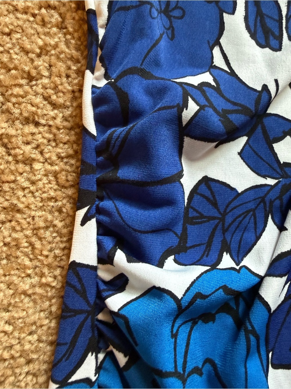 New York & Company Blue and White Floral Sleeveless Tank Top Blouse Size XL - Picture 3 of 7